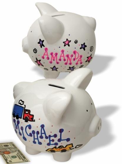 Bank Pig Big Ear White