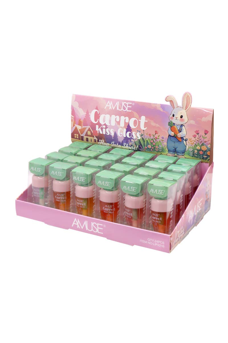AMUSE LIP2216 Carrot Kiss Hydrating Lip Gloss - 24pc