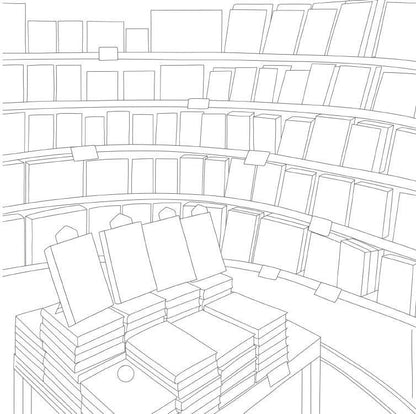 Cozy Bookshops: Colouring Book :