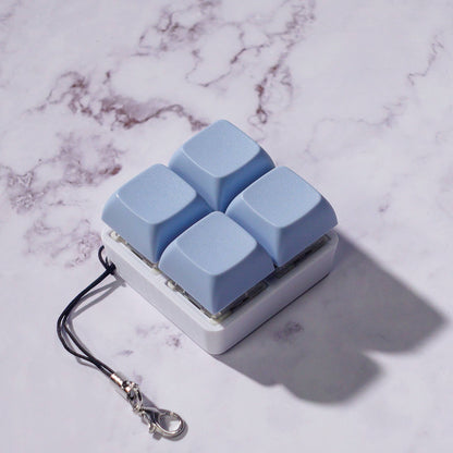 4 Key Square Clicky Sound Keyboard Fidget Keychain
