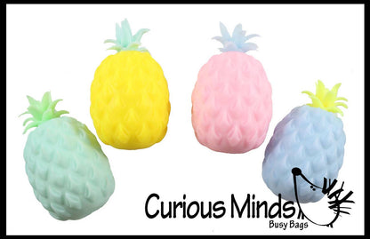 Cute Pineapple Soft Fluff- Filled Squeeze Stress Balls