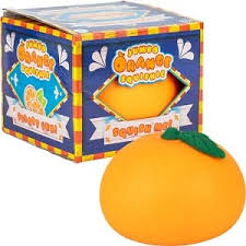 Jumbo Squishy Orange with Flour 6in x 5in