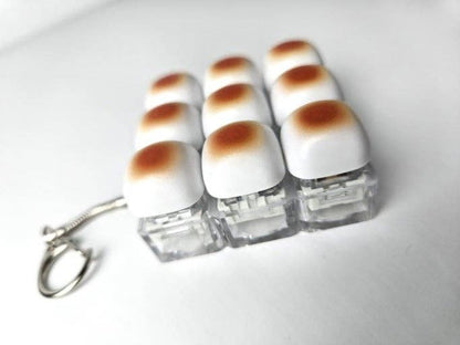 9-Key Toast Bread Keyboard Clicker Keychain