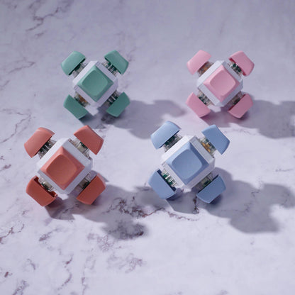 6 Key Cube: Mechanical Keyboard Fidget - Pastel Colors