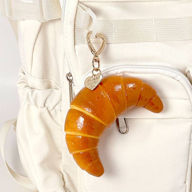 Realistic Bakery Squishy Keychain – Croissant/ Donut/Bread