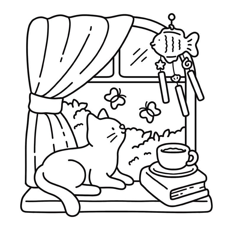 Cat Moments: Meow Life Coloring Book: Hikaru Kotz