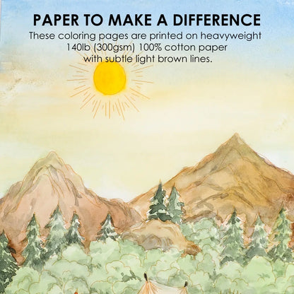 Landscape-Themed Watercolor Coloring Club Box