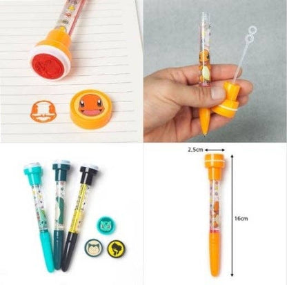Pokémon Bubble Stamp + Ballpoint Pen + Bubble Wand