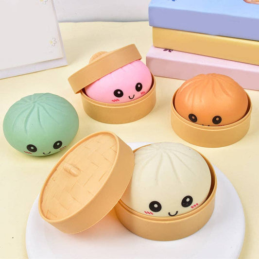 Mystery Squishy Dumpling Bao Bun Fidget Toy-random color