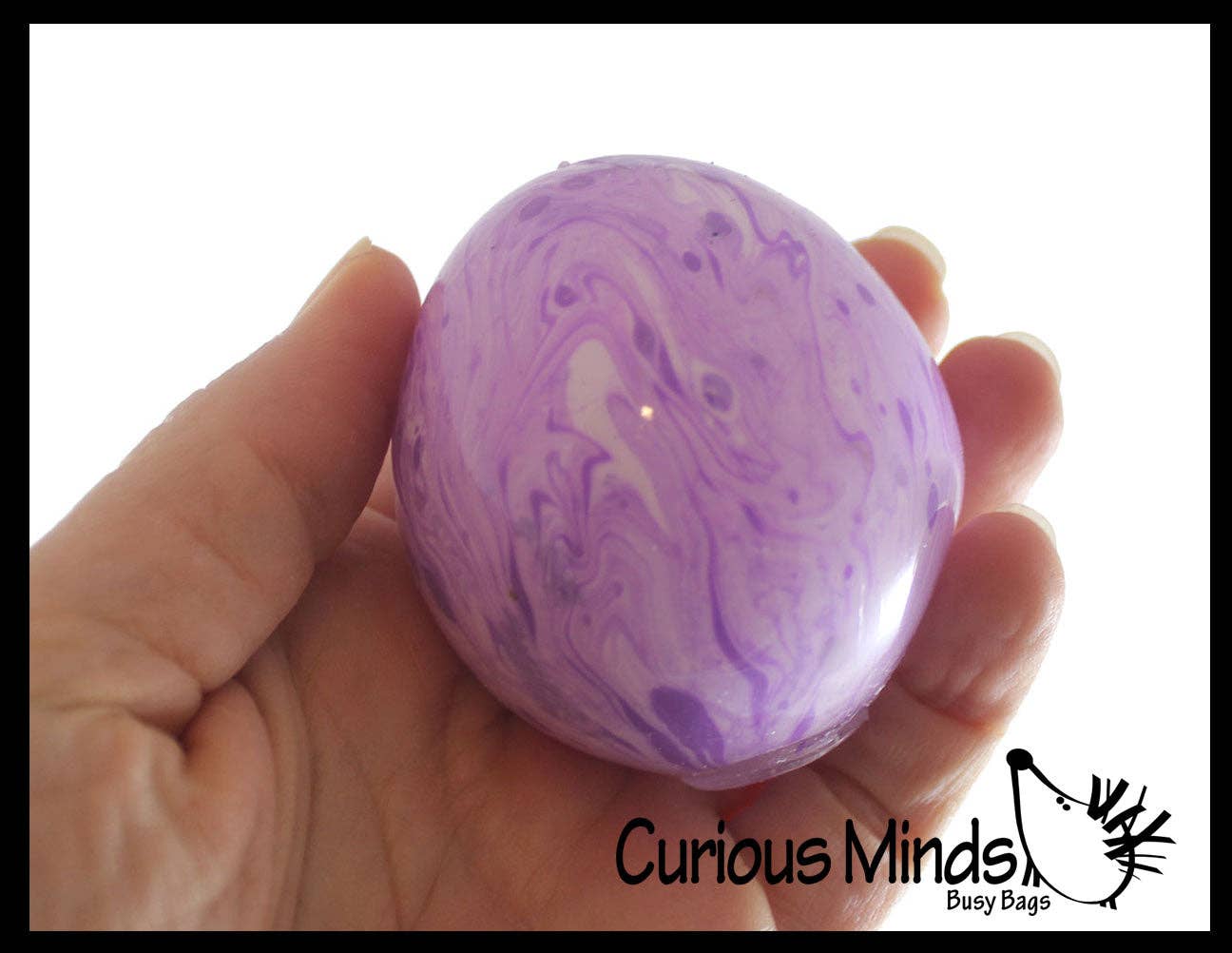 1 Easter Egg Soft Squishy Doh Ball - Marbled Egg Shaped