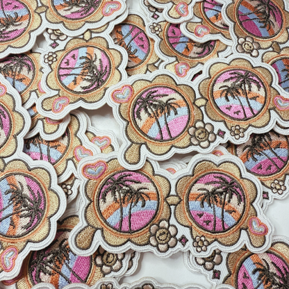 3.5" Groovy Sunglasses   -  Embroidered Hat Patch