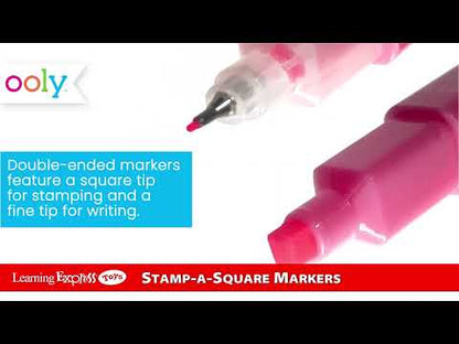 12 Double-Sided Square Stamping Markers