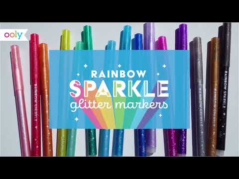 Rainbow Glitter Markers