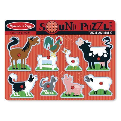 Farm Animal Wooden Sound Puzzle