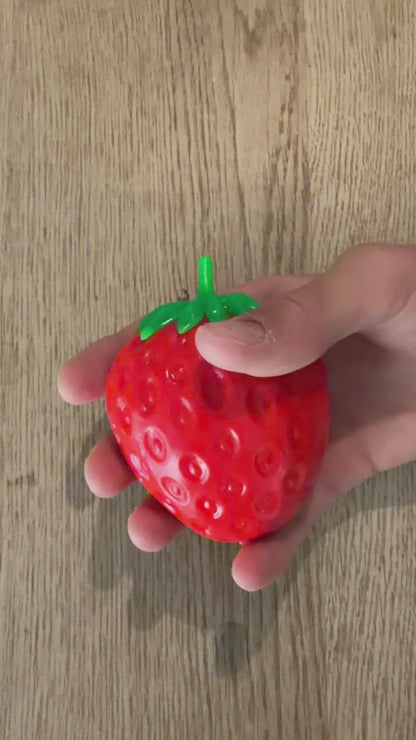 Strawberry crunchy squishy block