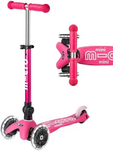 Micro Mini Foldable LED Scooter Pink