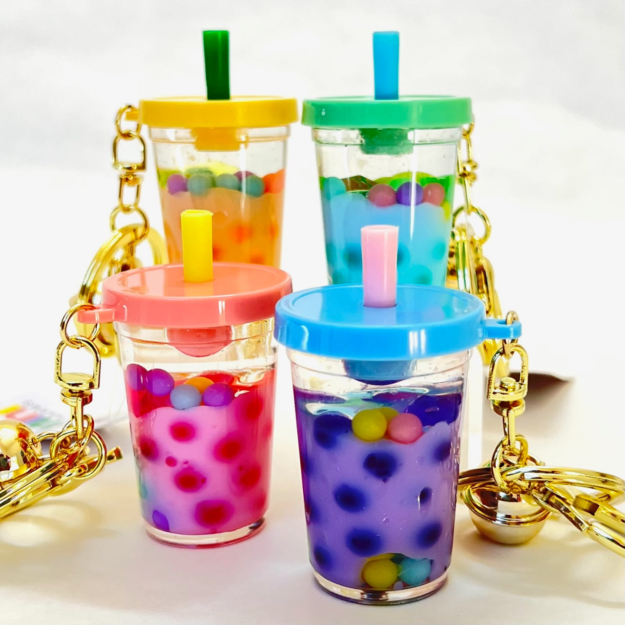 Pastel Boba Float Keychai