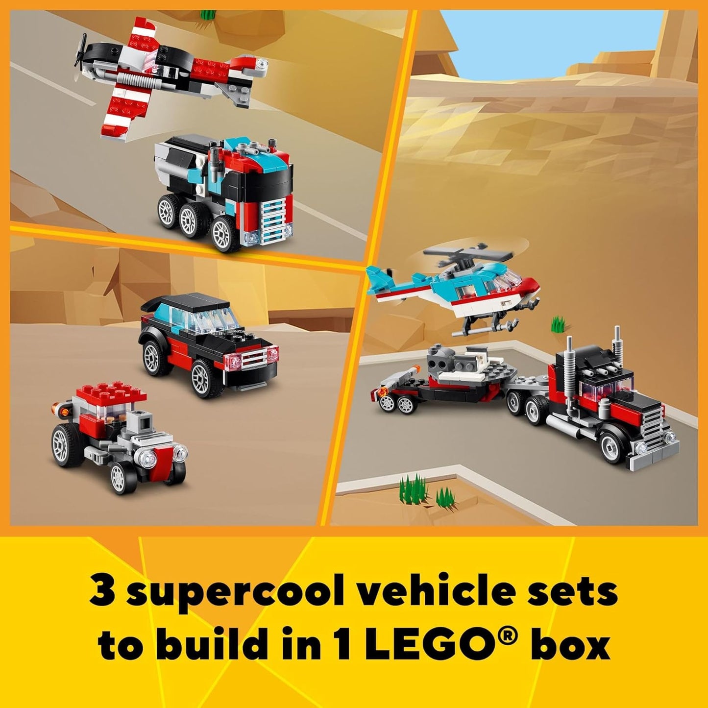 Flatbed Truck Helicopter