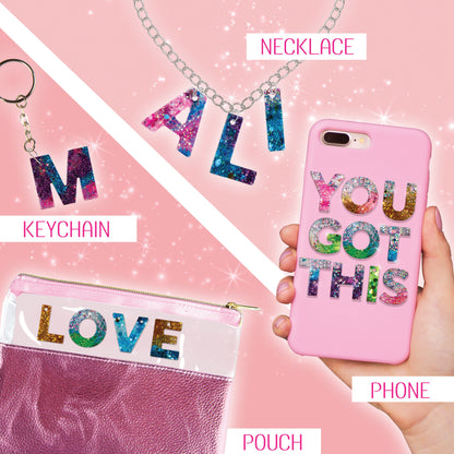 Resin Letter Charm Set